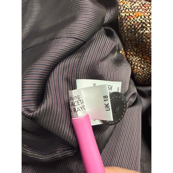 Caroline Charles London 2 Piece Tweed Brown Suit US 12/14 UK 16/18 Women’s - Picture 7 of 10